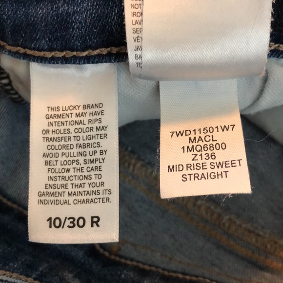 Lucky Brand Mid Rise Sweet Straight Jeans - Picture 14 of 15